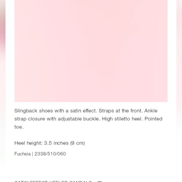 Zara Satin Effect Pink Strappy Heels Sz-10 - Picture 12 of 12